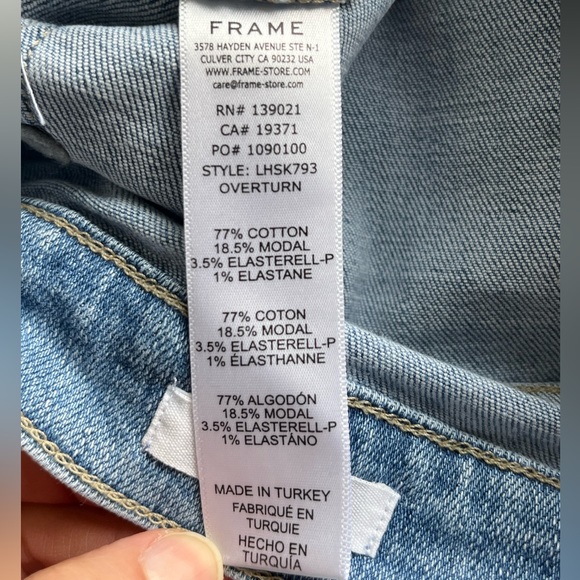 FRAME Le High Skinny Jeans- Light Wash- Distressed- Size 29 - Picture 6 of 6